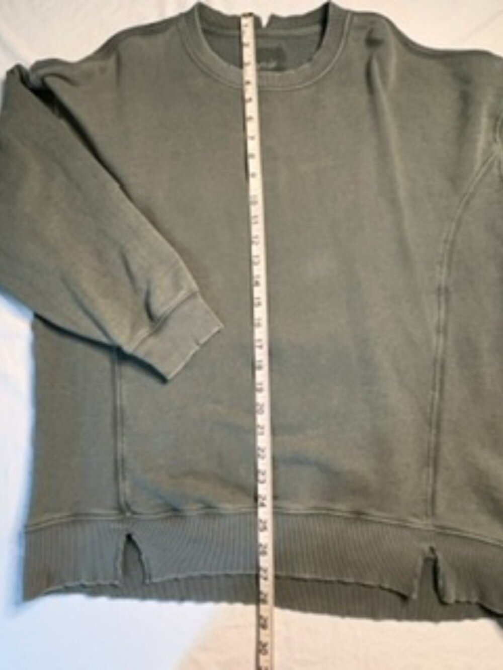 Aerie Oversized Split Hem Sweatshirt  Washed Sage Green Size S
